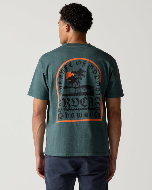 RVCA TOMBSTONE COVE TEE - DGN