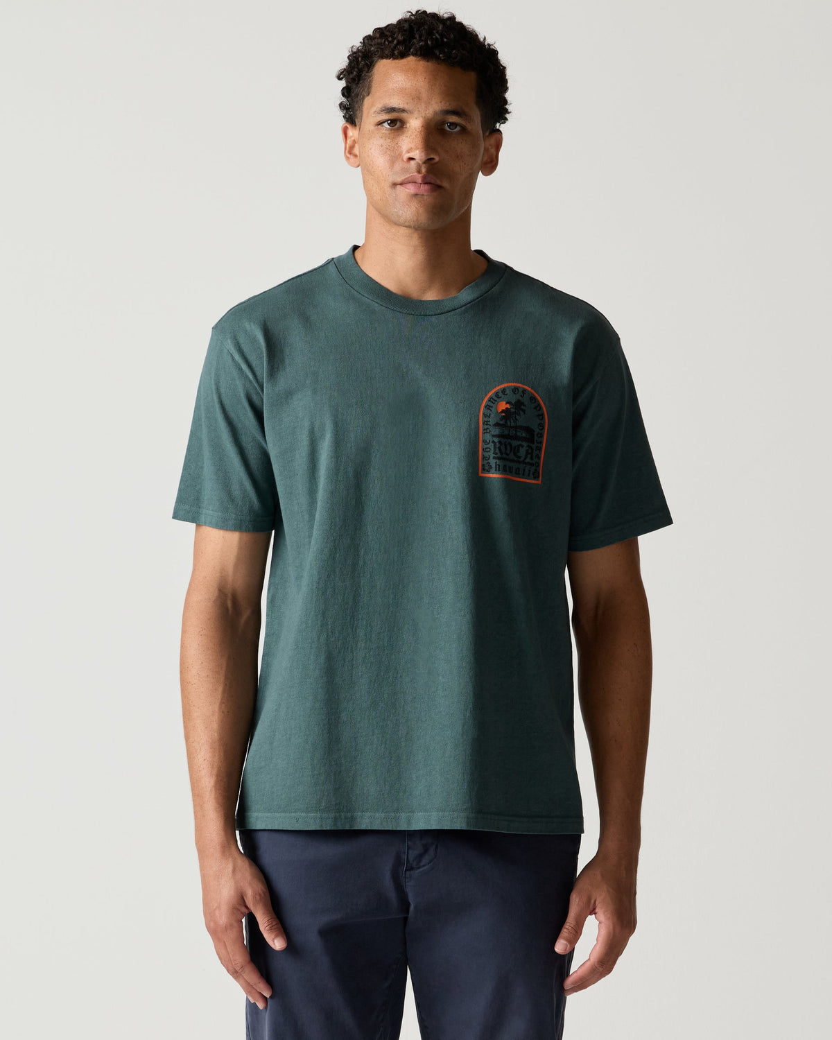 RVCA TOMBSTONE COVE TEE - DGN