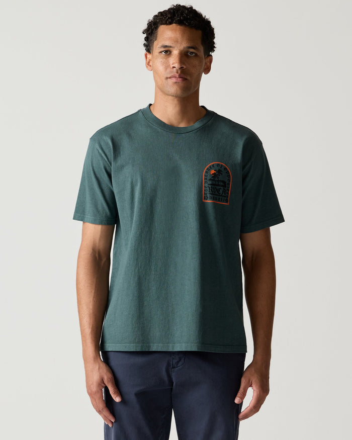 RVCA TOMBSTONE COVE TEE - DGN