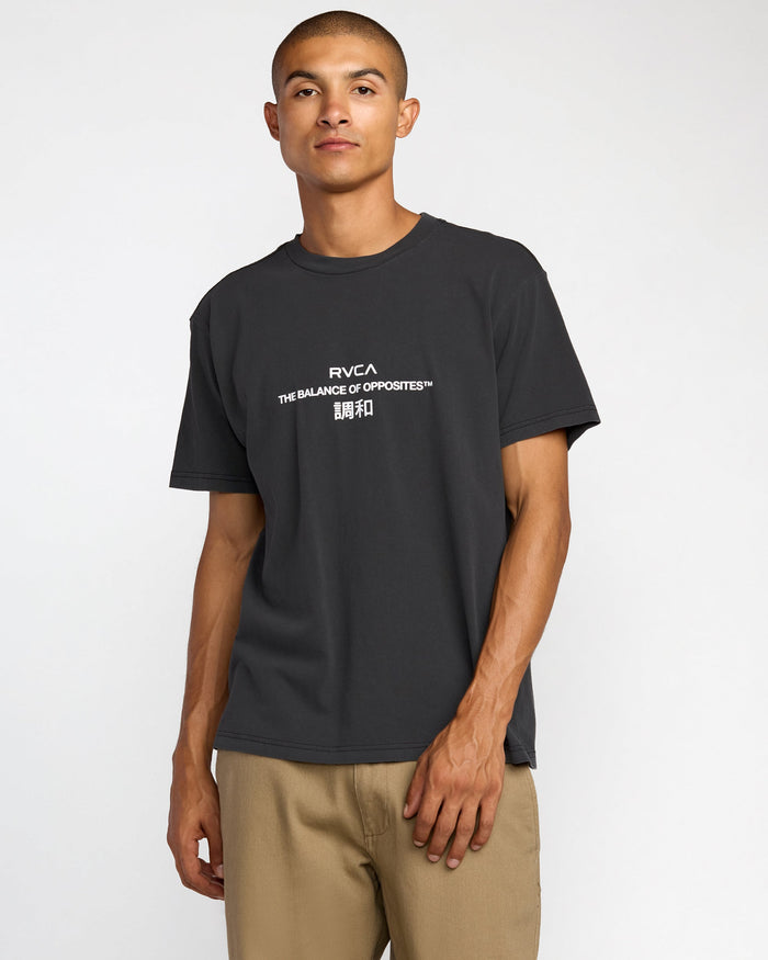 RVCA SIGNAL SHORT SLEEVE TEE - BLK