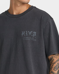 RVCA BIG PRESS SHORT SLEEVE TEE - BLK
