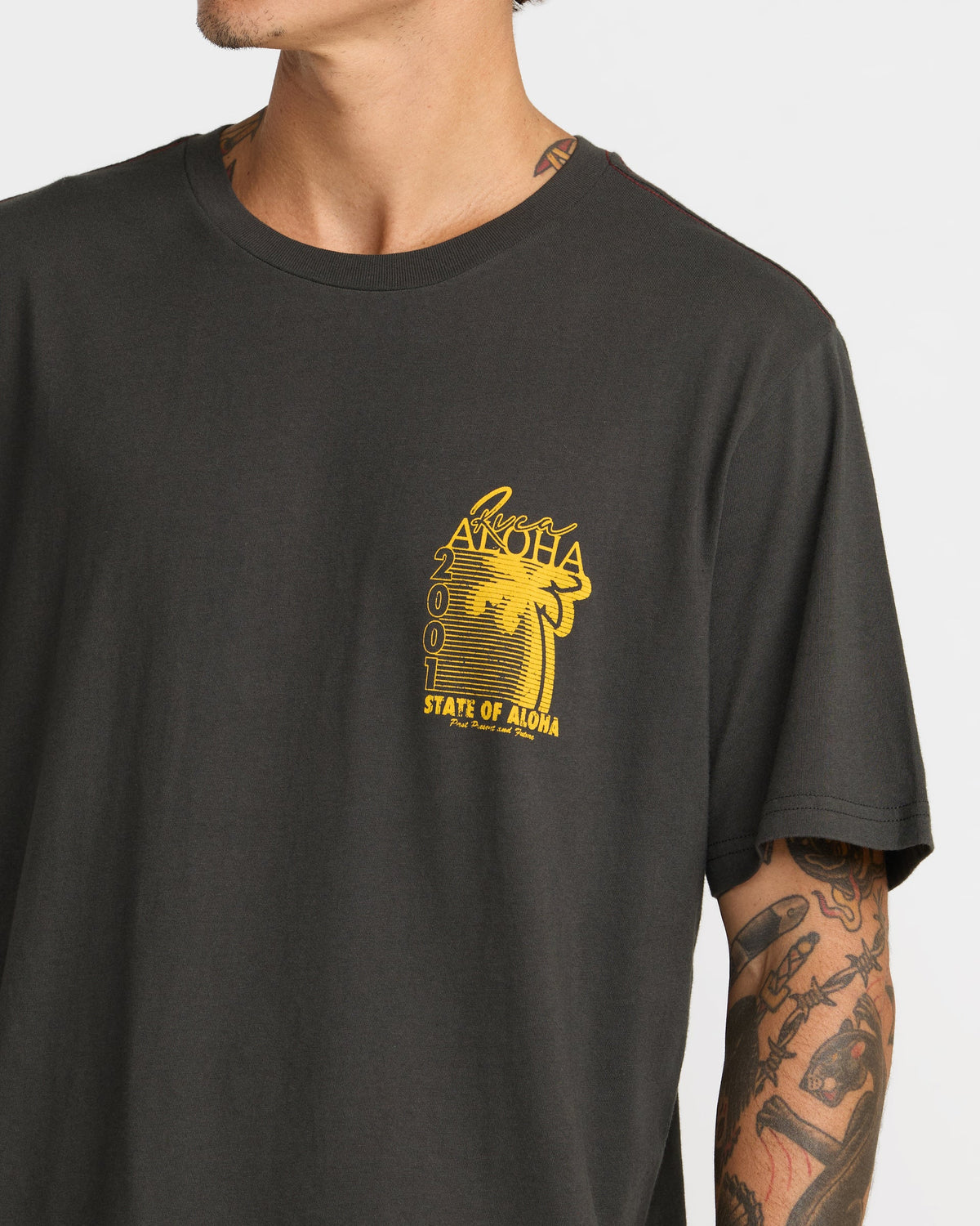 RVCA PALM ROW SHORT SLEEVE SHIRT - PTK