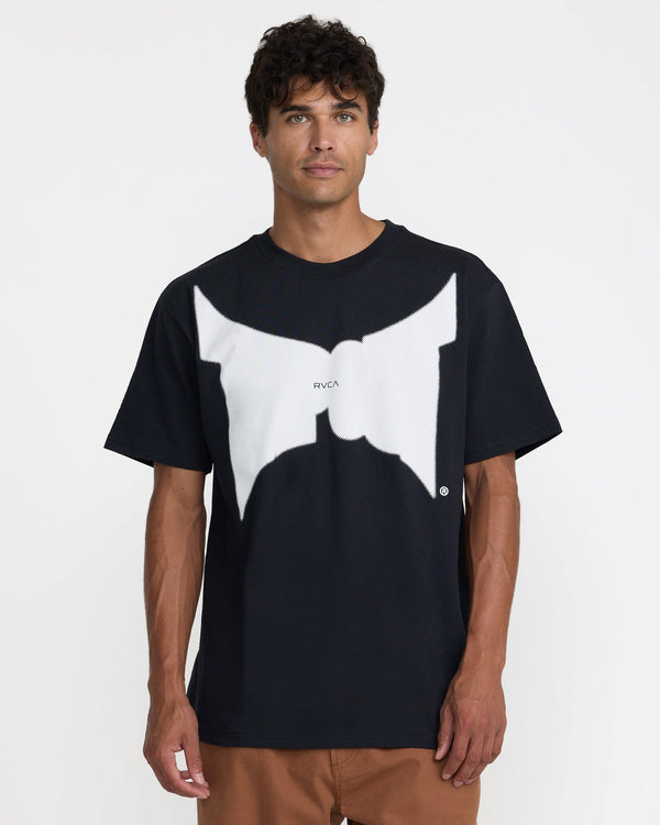 RVCA TAPOUT DAYSHIFT TEE - BLK