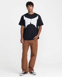 RVCA TAPOUT DAYSHIFT TEE - BLK
