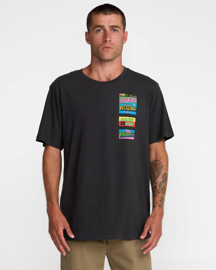 RVCA ISLAND TIME SS TEE - PTK