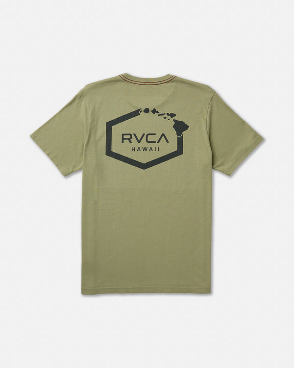 RVCA ISLAND HEX SS TEE - RGR