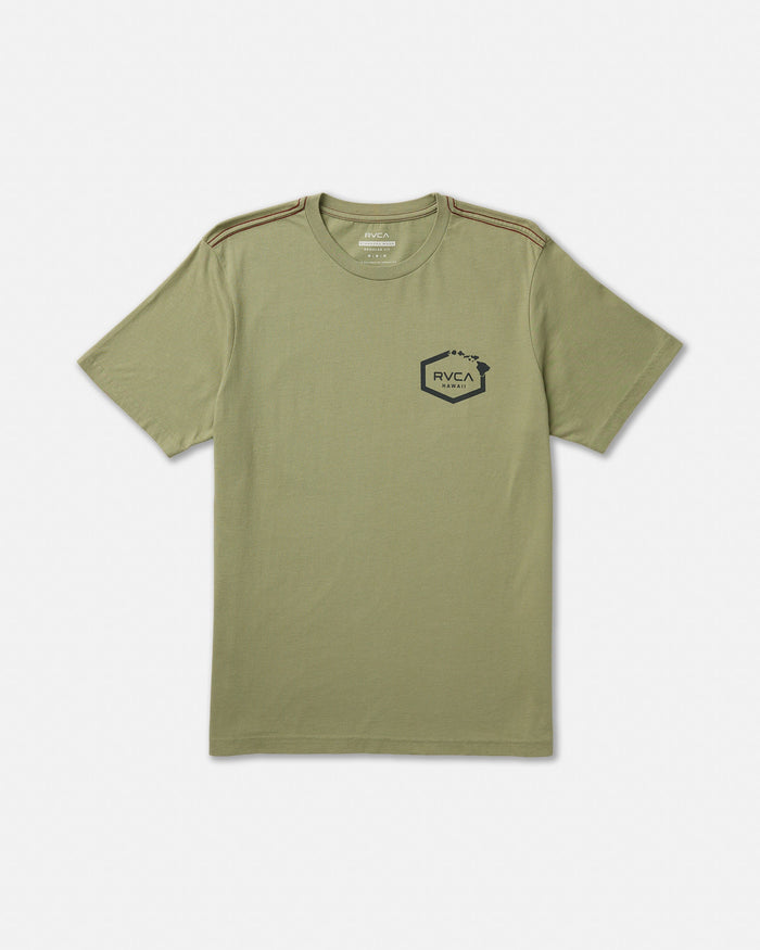 RVCA ISLAND HEX SS TEE - RGR