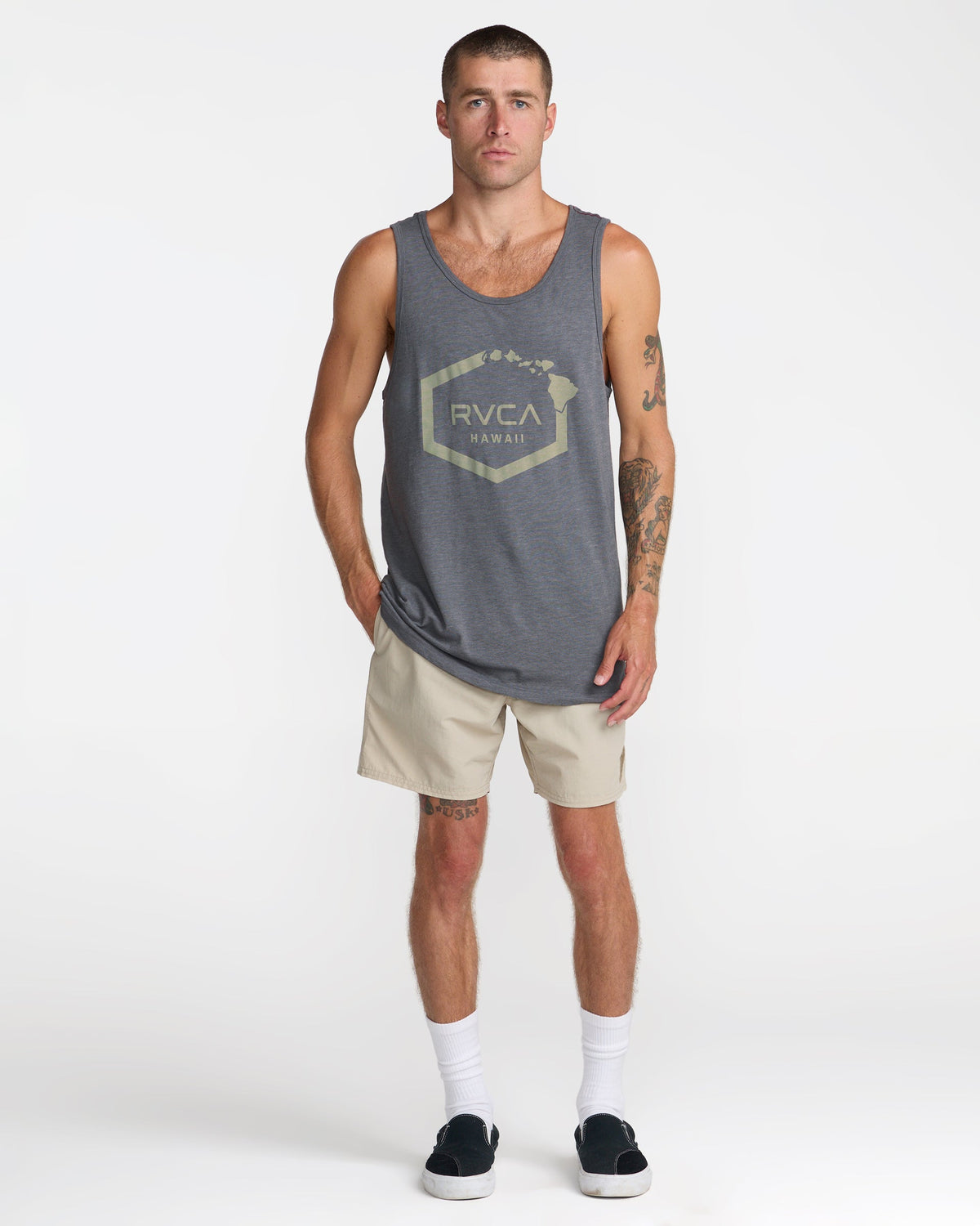 RVCA ISLAND HEX TANK - SMK