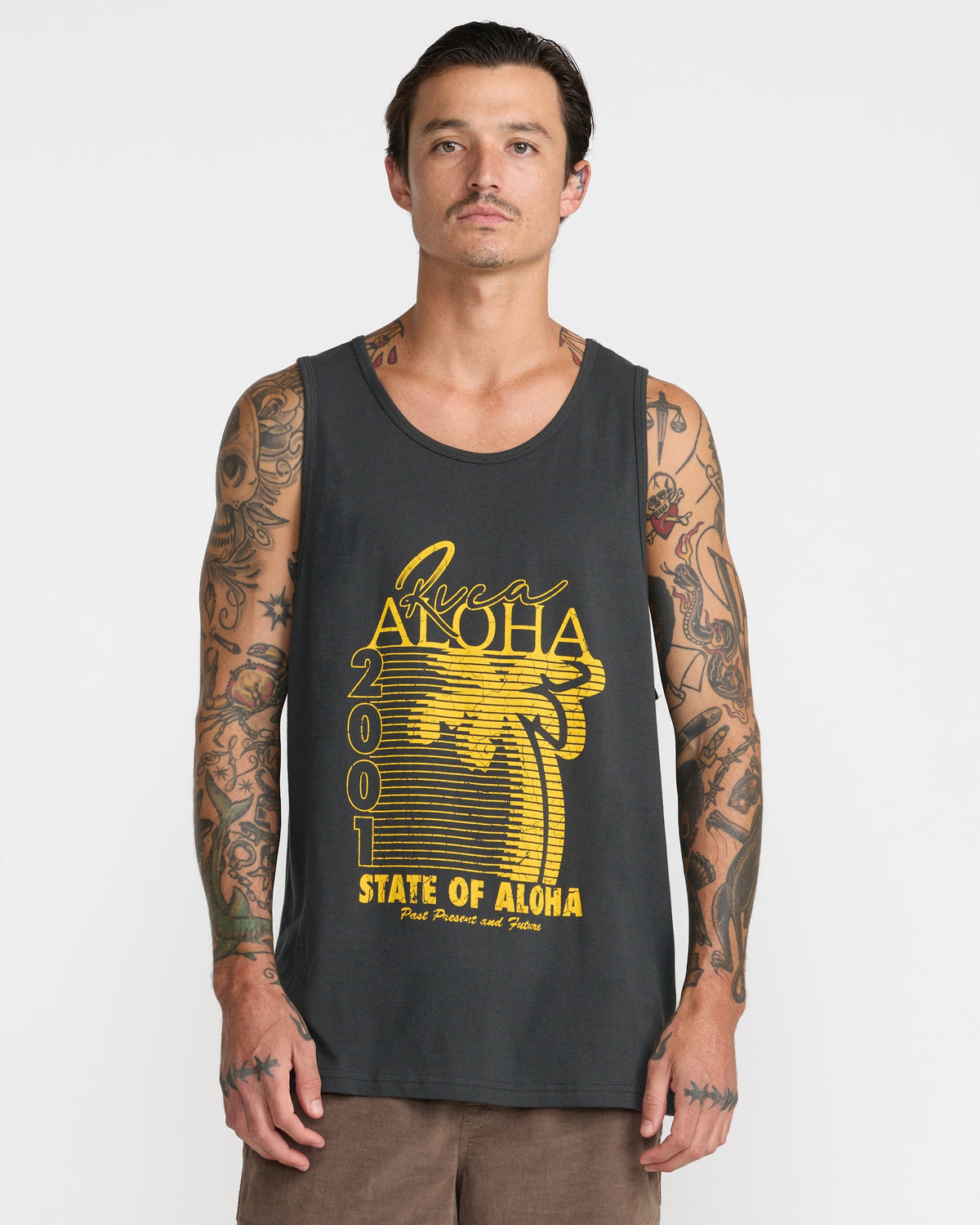 RVCA PALM ROW TANK - BLK