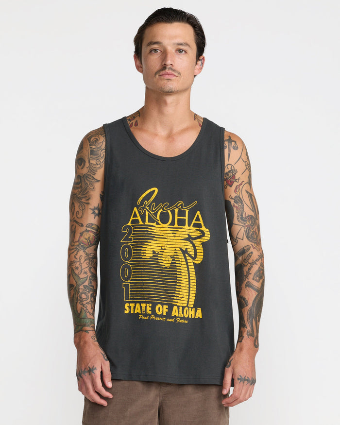 RVCA PALM ROW TANK - BLK