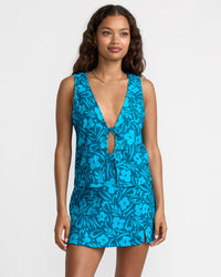 RVCA DYLAN TOP - BLUEBERRY