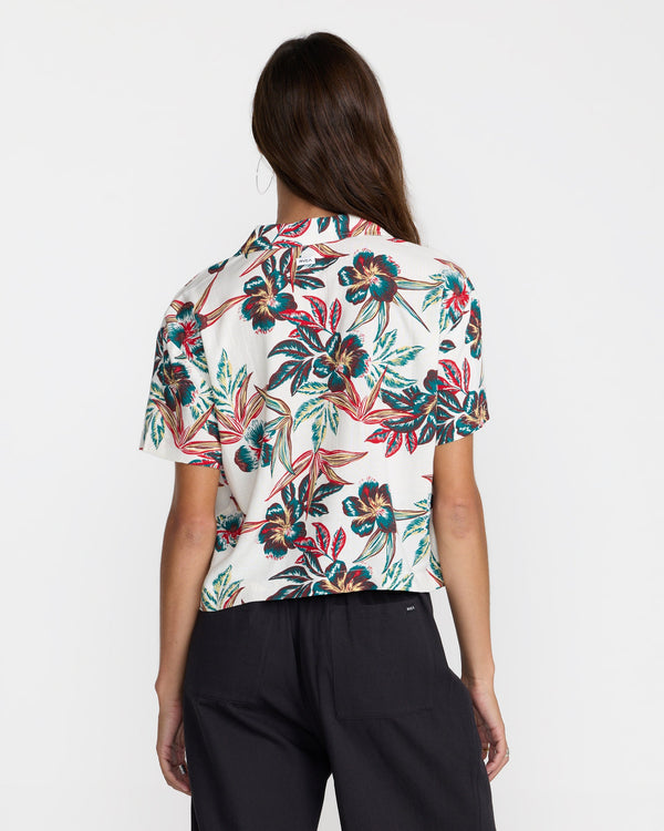 RVCA RIVIERA SHORT SLEEVE - CLOUD