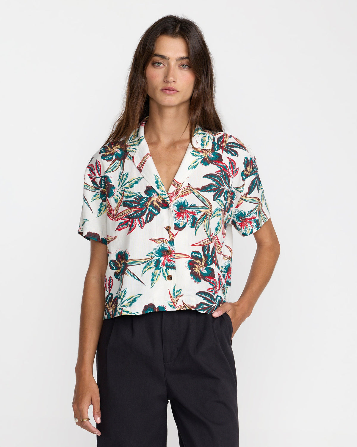 RVCA RIVIERA SHORT SLEEVE - CLOUD