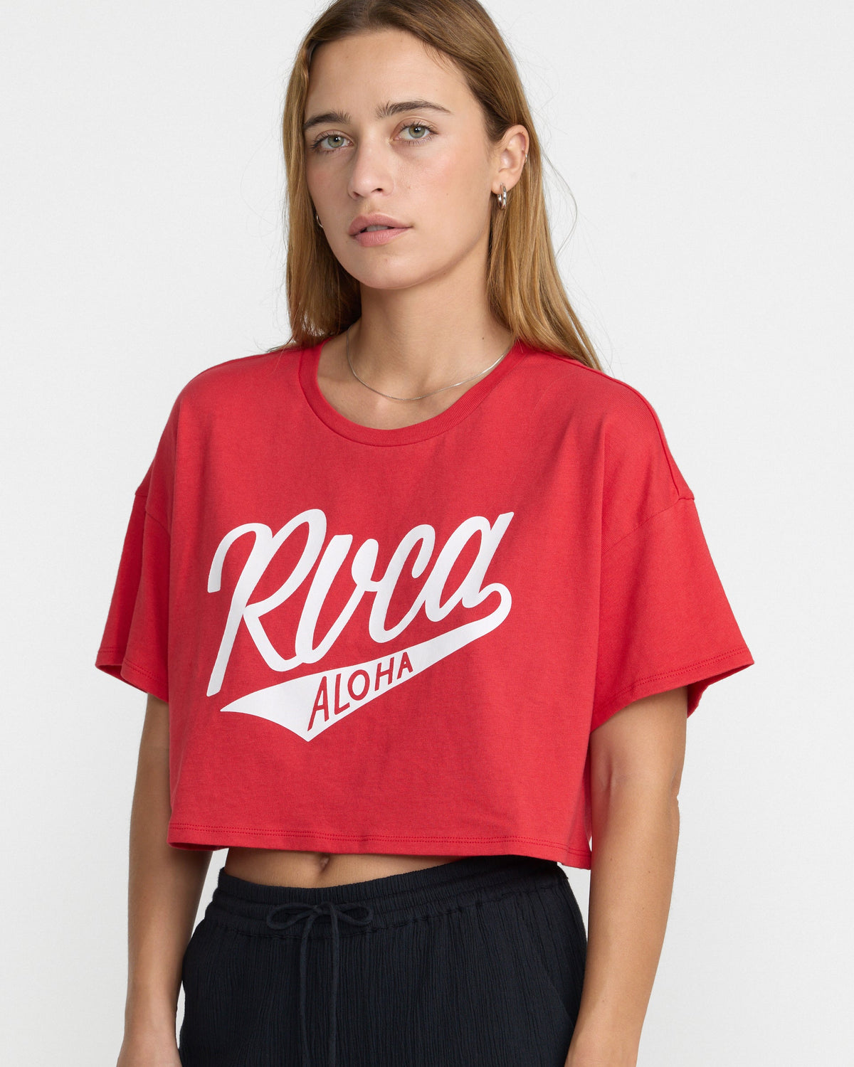 RVCA GAME DAY BOXY CROP TEE - BJR