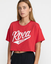 RVCA GAME DAY BOXY CROP TEE - BJR