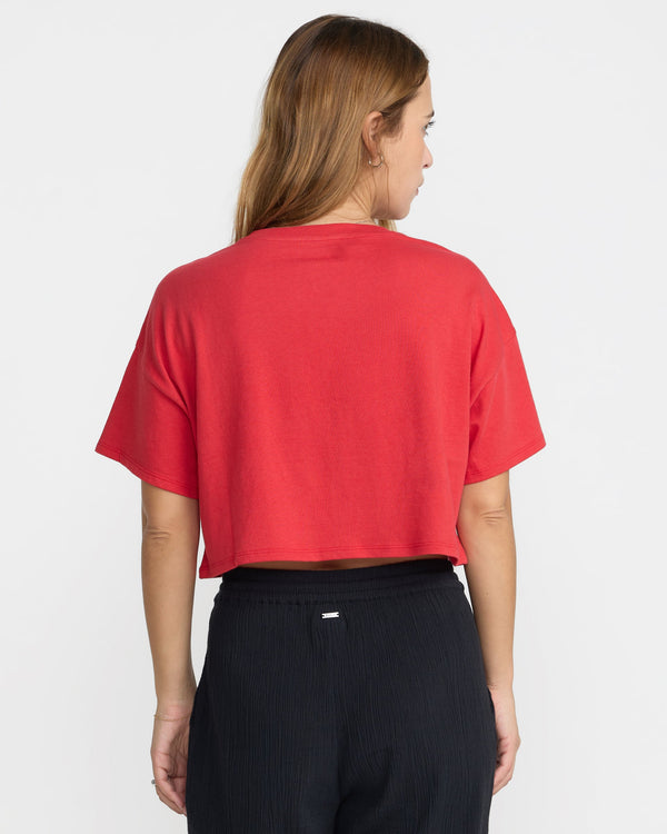 RVCA GAME DAY BOXY CROP TEE - BJR