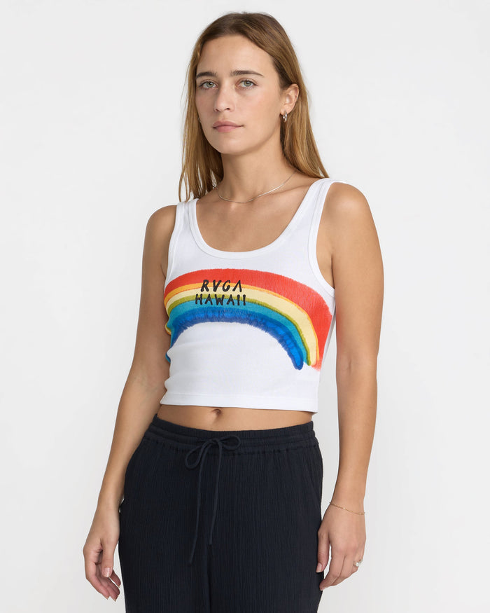 RVCA RAINBOW SPRAY SCOOP TANK - WPW