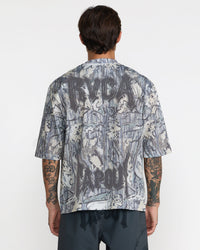 RVCA TAPOUT MESH JERSEY TEE - CAM
