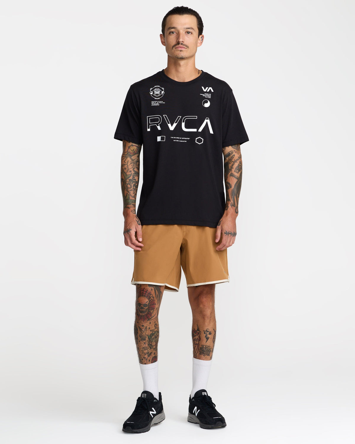 RVCA YOGGER STRETCH CONTRAST 17" SHORTS - CML