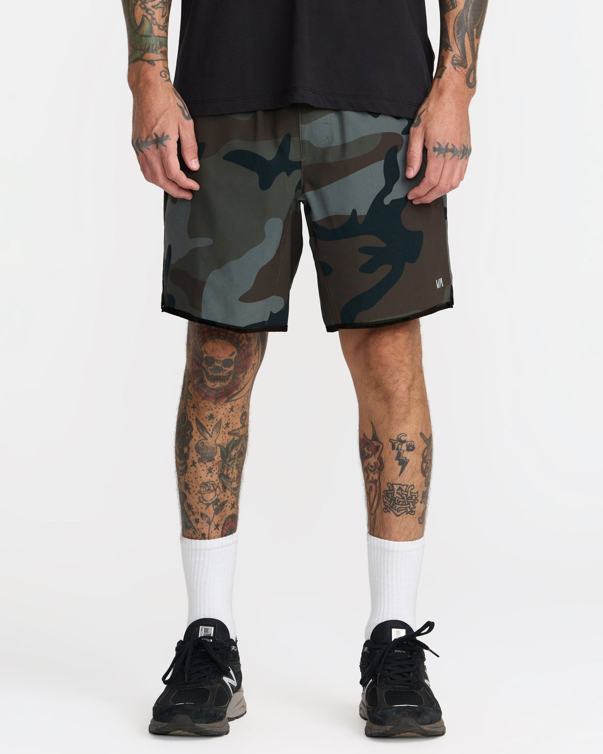 RVCA YOGGER STRETCH CONTRAST 17" SHORTS - GNR6