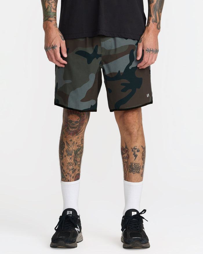 RVCA YOGGER STRETCH CONTRAST 17" SHORTS - GNR6