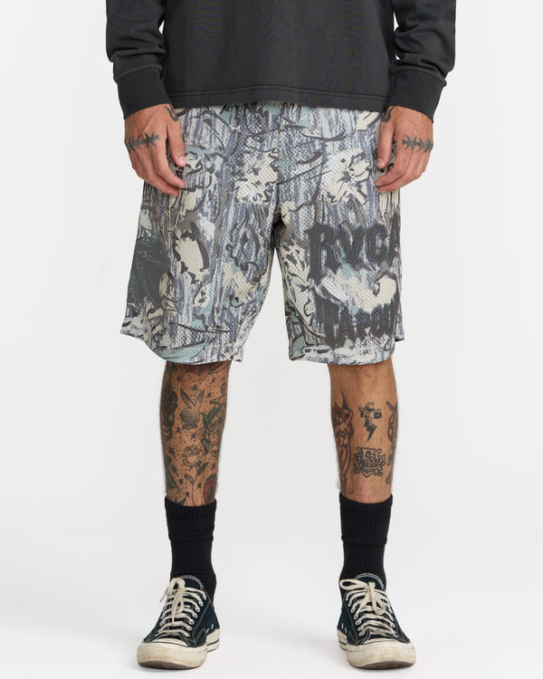 RVCA TAPOUT MESH SHORTS - CAMO