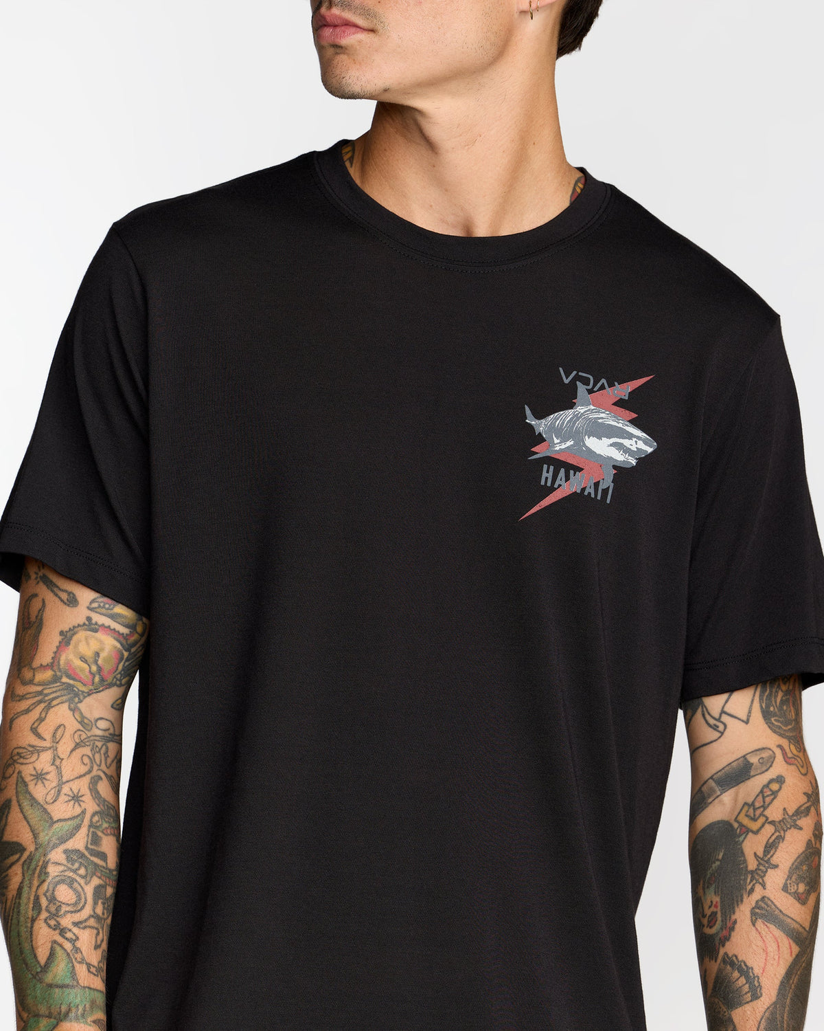 RVCA TIGER SHARK SS TEE - BLK