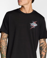 RVCA TIGER SHARK SS TEE - BLK