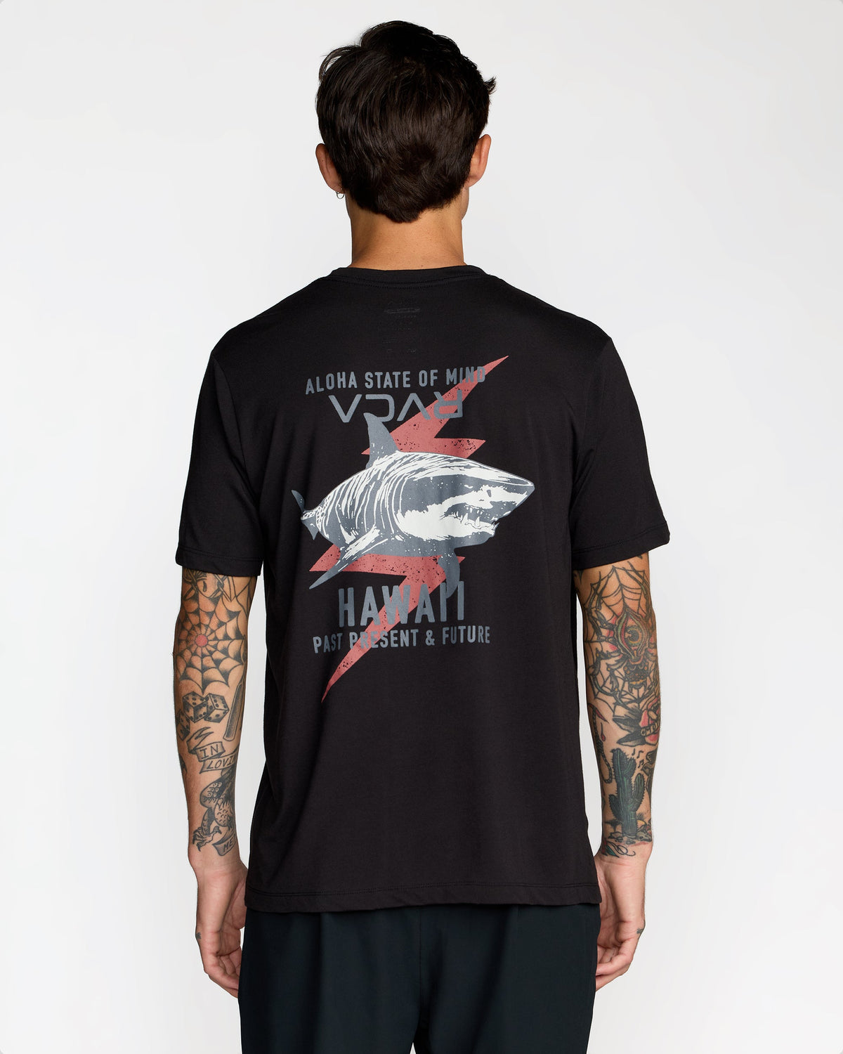 RVCA TIGER SHARK SS TEE - BLK