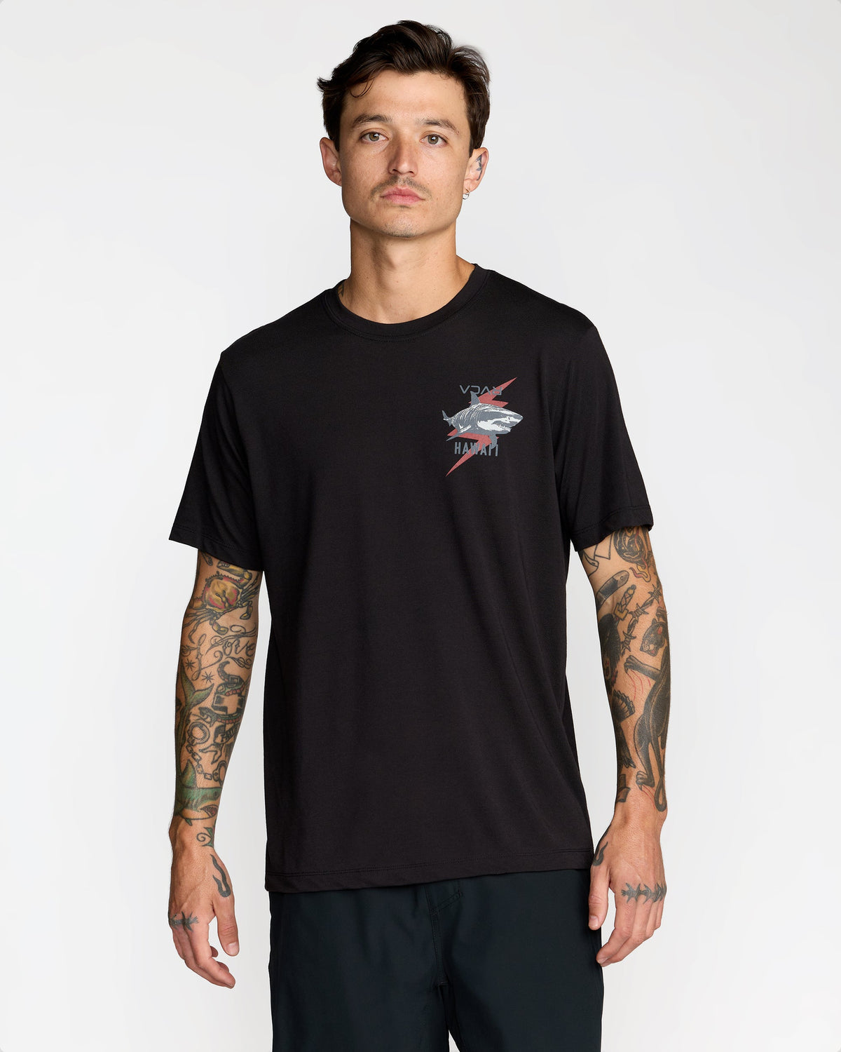 RVCA TIGER SHARK SS TEE - BLK