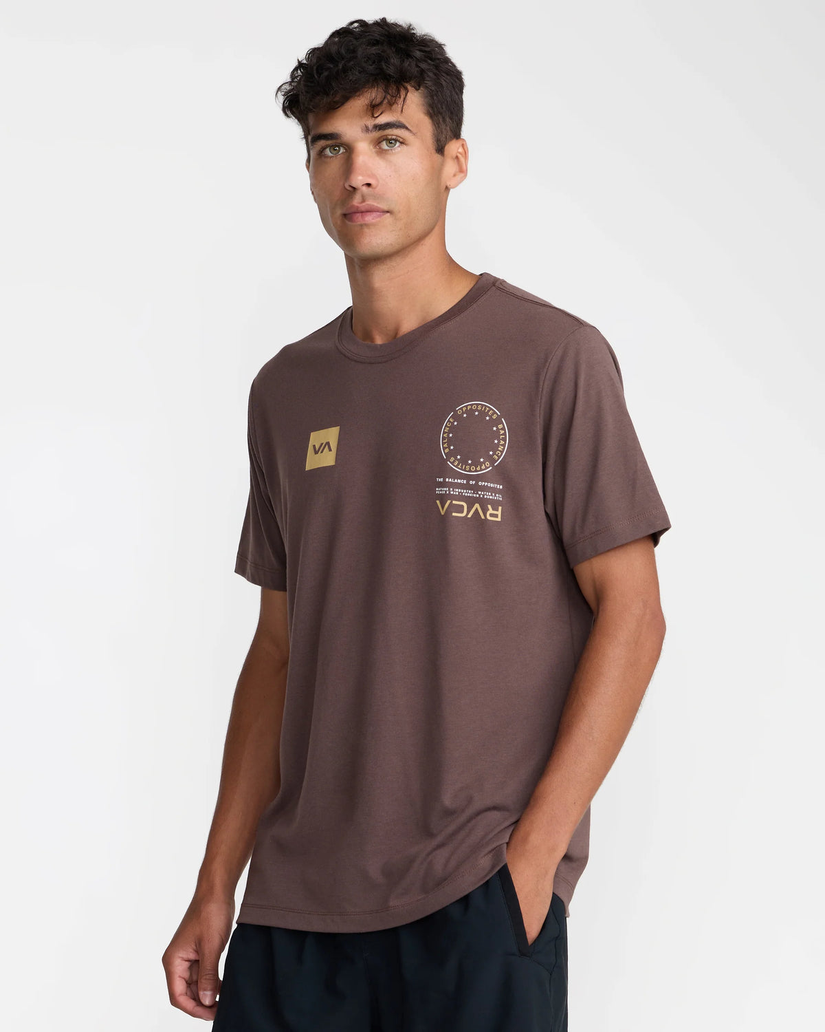 RVCA VA MARK 2 SHORT SLEEVE - MOCHA