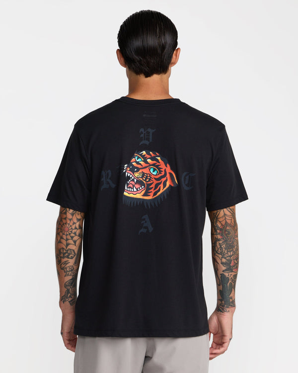 RVCA KALEB TIGER SHORT SLEEVE - BLK