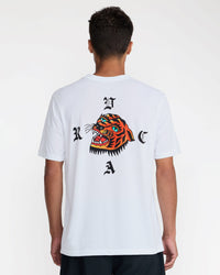 RVCA KALEB TIGER SHORT SLEEVE - WHT