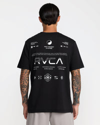 RVCA SPLIT ALL OVER SHORT SLEEVE - BLK