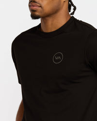 RVCA 2X REFLECTIVE SHORT SLEEVE TEE - BLK