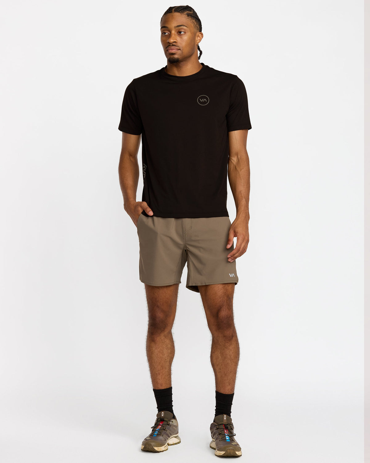 RVCA 2X REFLECTIVE SHORT SLEEVE TEE - BLK