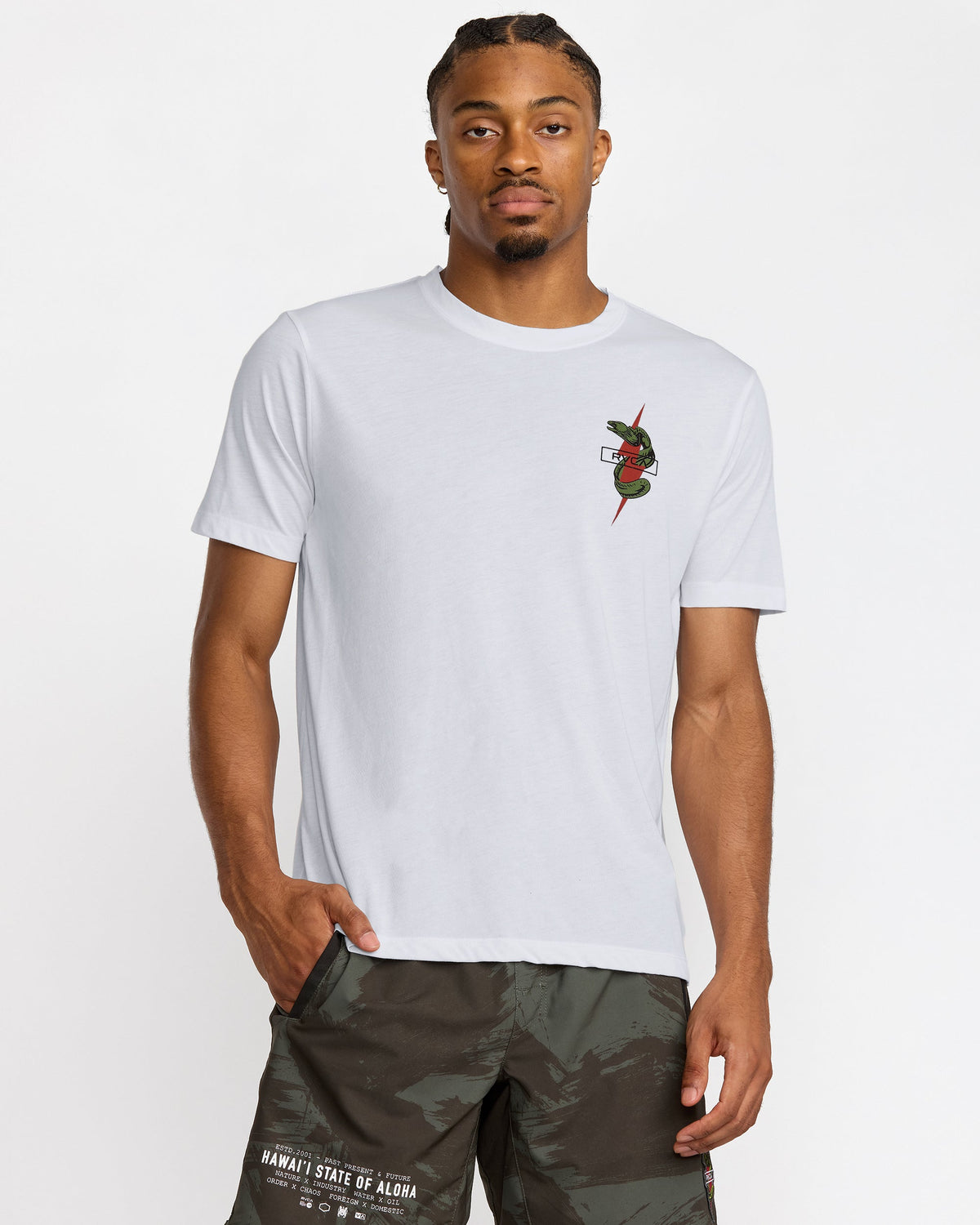 RVCA SHOCK SQUAD SHORT SLEEVE TEE - WHT