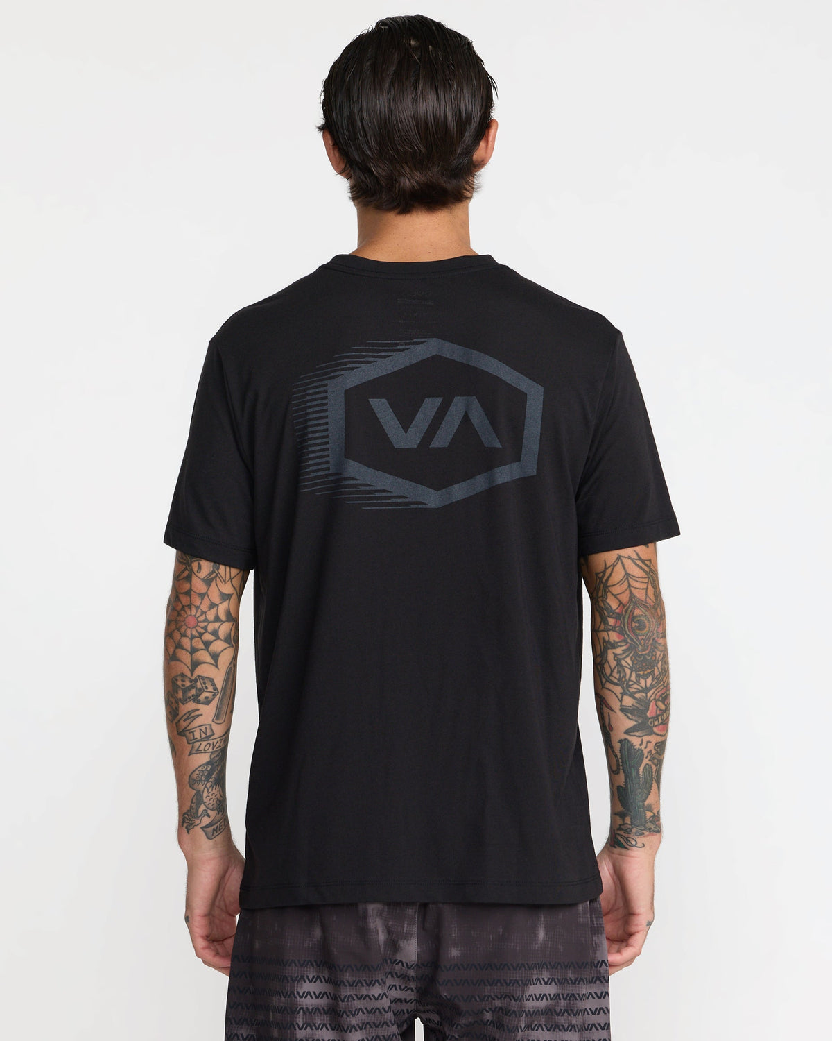 RVCA TECH HEX SHORT SLEEVE TEE - BLK