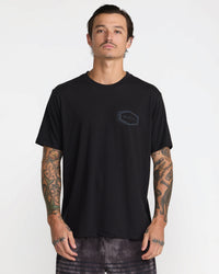 RVCA TECH HEX SHORT SLEEVE TEE - BLK