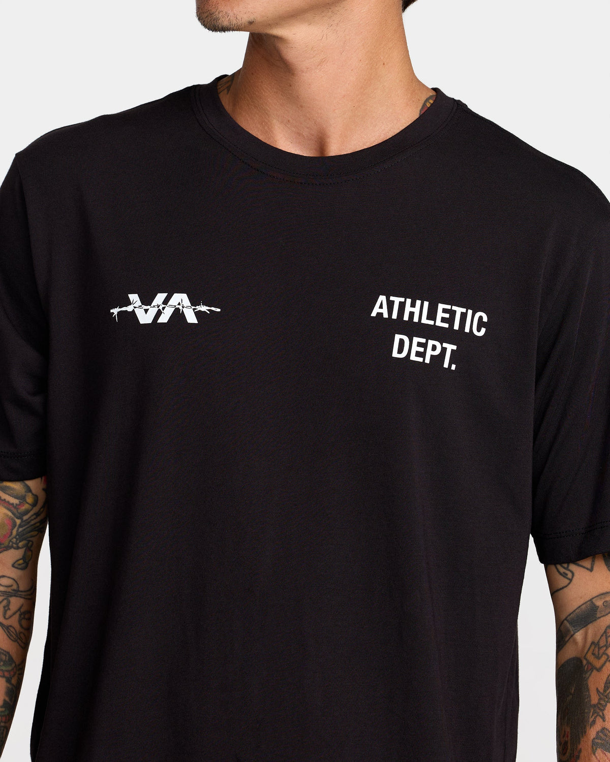 RVCA ATHLETIC DEPARTMENT SS TEE - BLK
