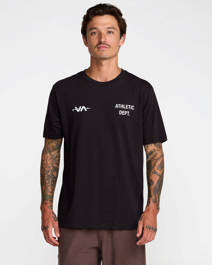 RVCA ATHLETIC DEPARTMENT SS TEE - BLK
