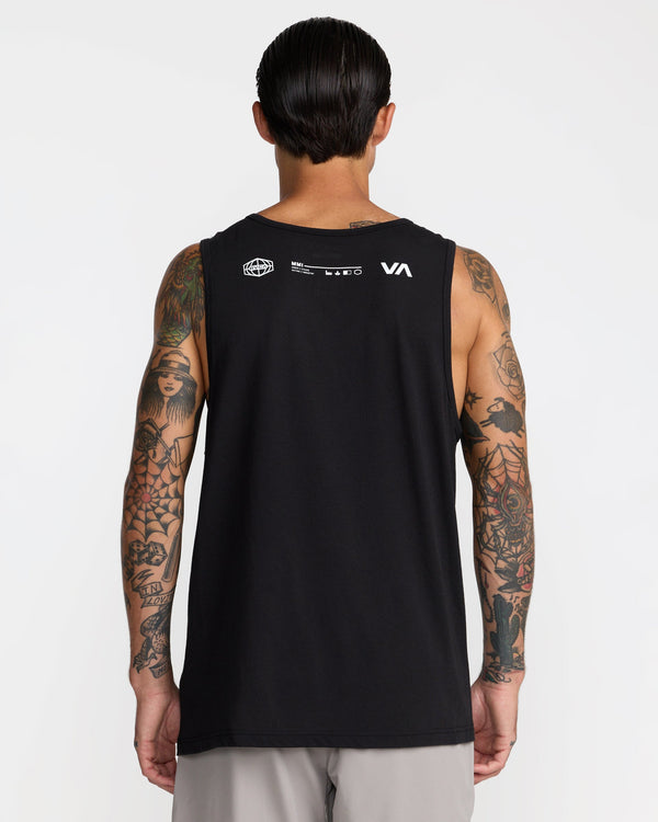 RVCA WORLD HEX TANK - BLK