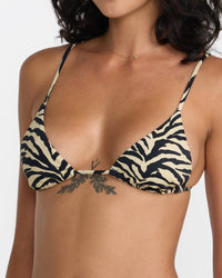 RVCA ZED TRIANGLE BIKINI TOP - LIGHT TAN
