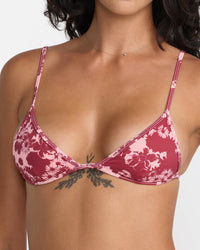 RVCA CITY FLORAL MICRO TRIANGLE BIKINI TOP - SPK