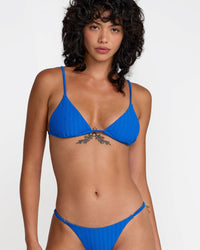 RVCA PUCKER TRIANGLE BIKINI TOP - BMN0