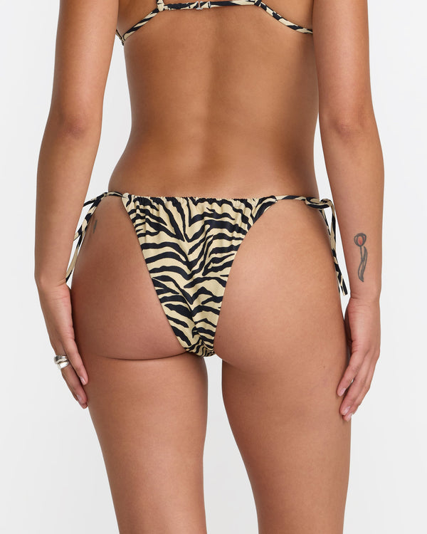 RVCA ZED SLIDE SKIMPY TIE BIKINI BOTTOM - LHT