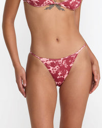 RVCA CITY FORAL BINDED SKIMPY BIKINI BOTTOM - SPK