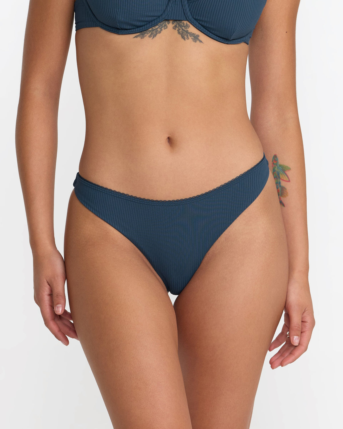 RVCA FLAT RIB ULTRA SKIMPY BIKINI BOTTOM - BLT