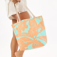 ALOHA COLLECTION REVERSIBLE TOTE / LEI GARDEN / SPLASH