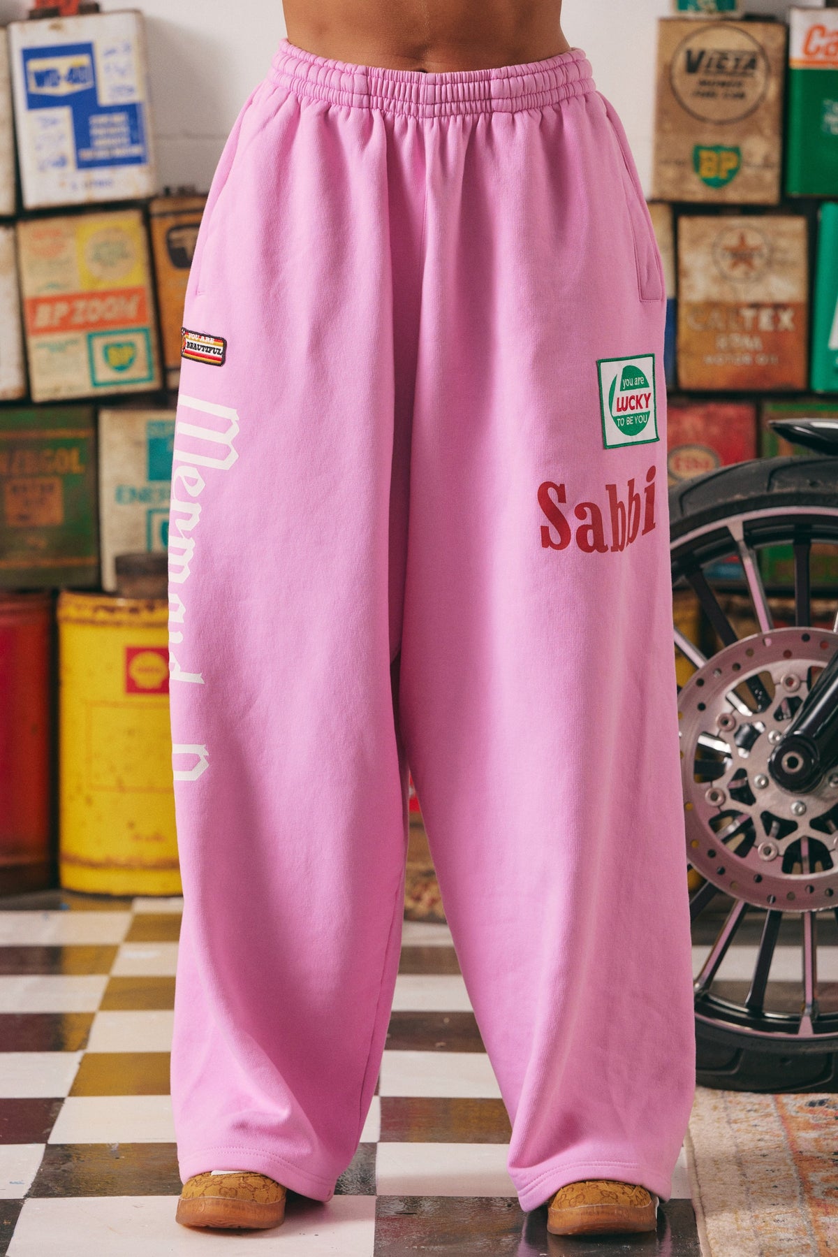 SABBI WIDE LEG SWEAT PANT - PINK